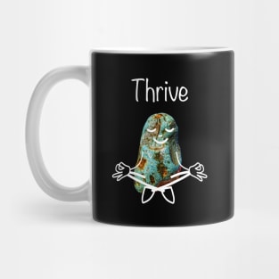 Rockhound Lotus Yoga Pose - Funny THRIVE Mental Health Rockhounding Mug